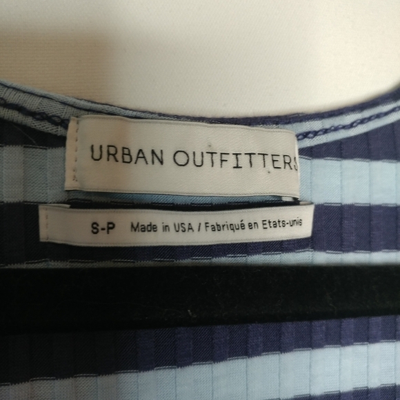 Urban Outfitters Knit Deep V Striped Blue Romper - Picture 8 of 13